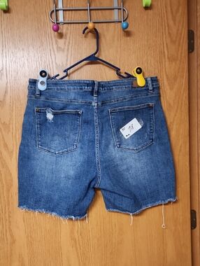 Judy blue Women’s Blue Denim Cutoff Shorts - Classic Casual 3xl number 718